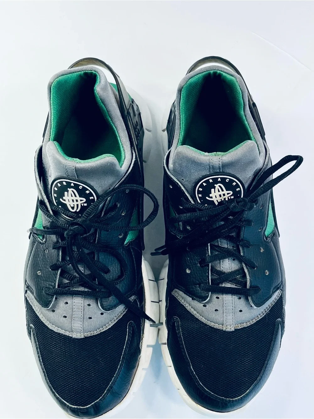 Nike Huarache Free Run Black Green  Running Shoes #510801-031 Men’s Size:10.5